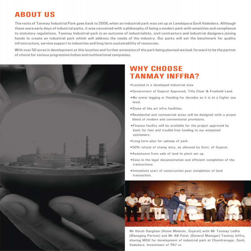 Tanmay Industrial Plot [ SAVLI, LEMDAPURA ROAD ]