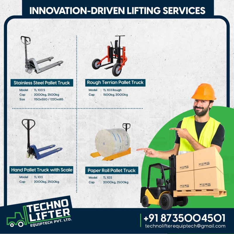 Material Handling Equipment Like Forklift Stacker Hand Pallet Truck