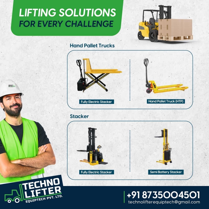 Material Handling Equipment Like Forklift Stacker Hand Pallet Truck